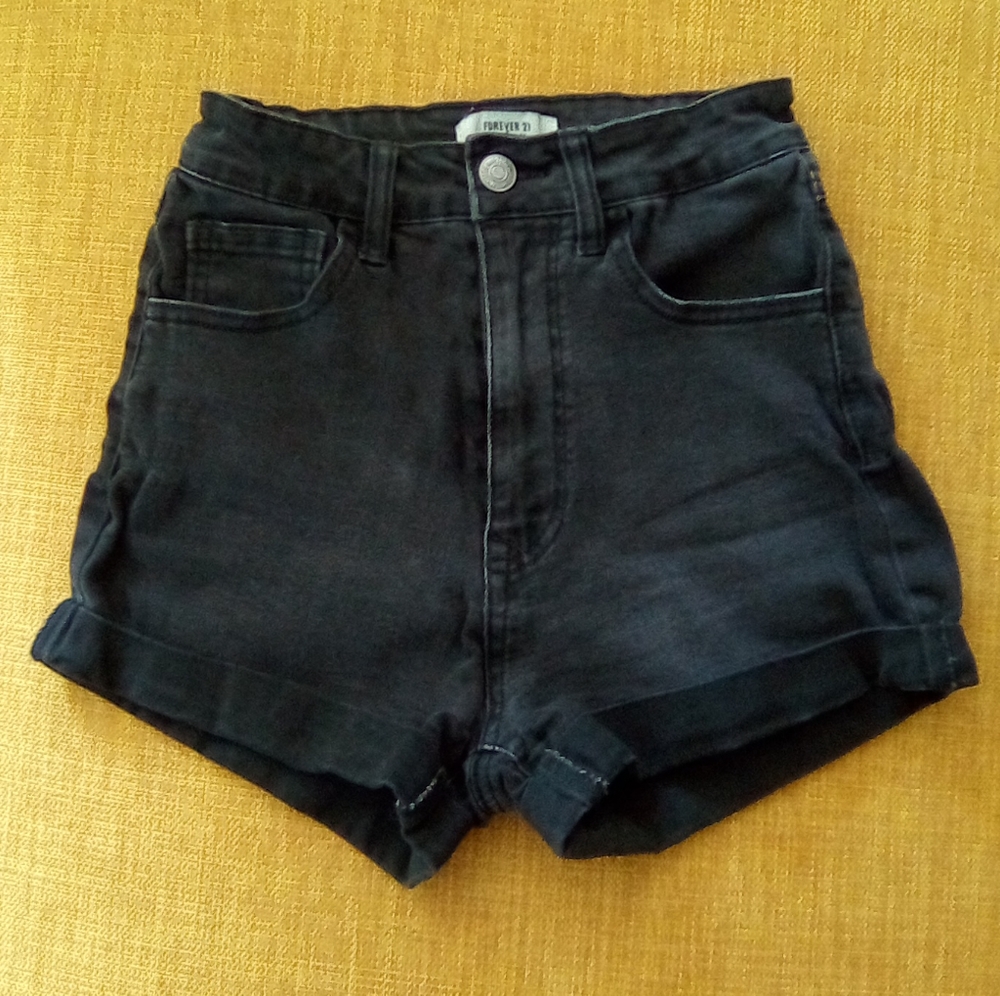 Forever21 Black High Waist Shorts 26